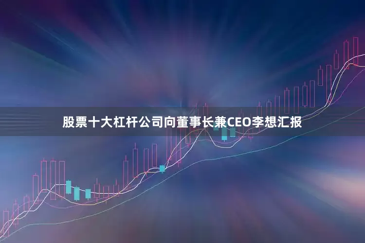 股票十大杠杆公司向董事长兼CEO李想汇报